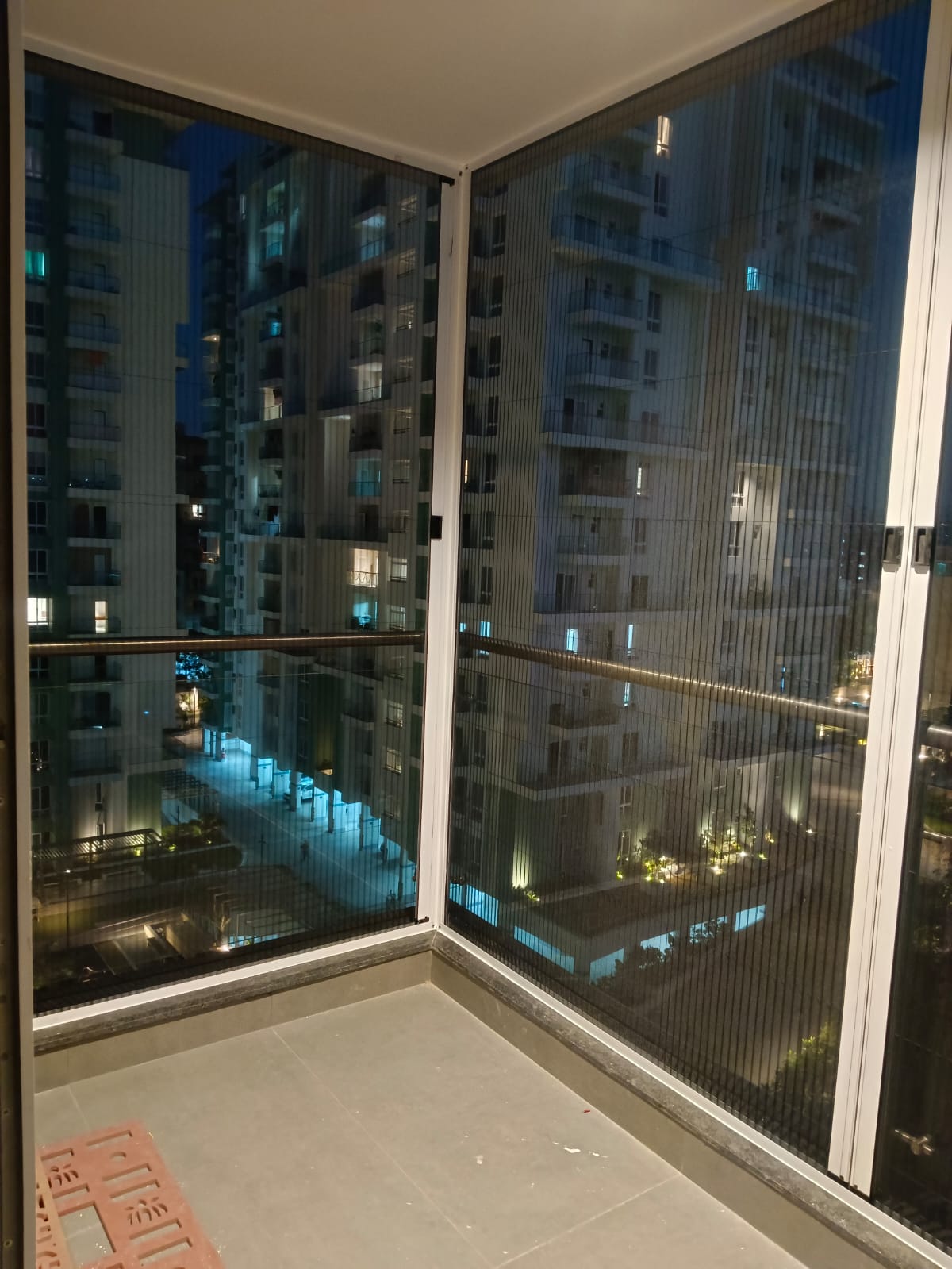 Single panel pleated balcony screen Hyderabad