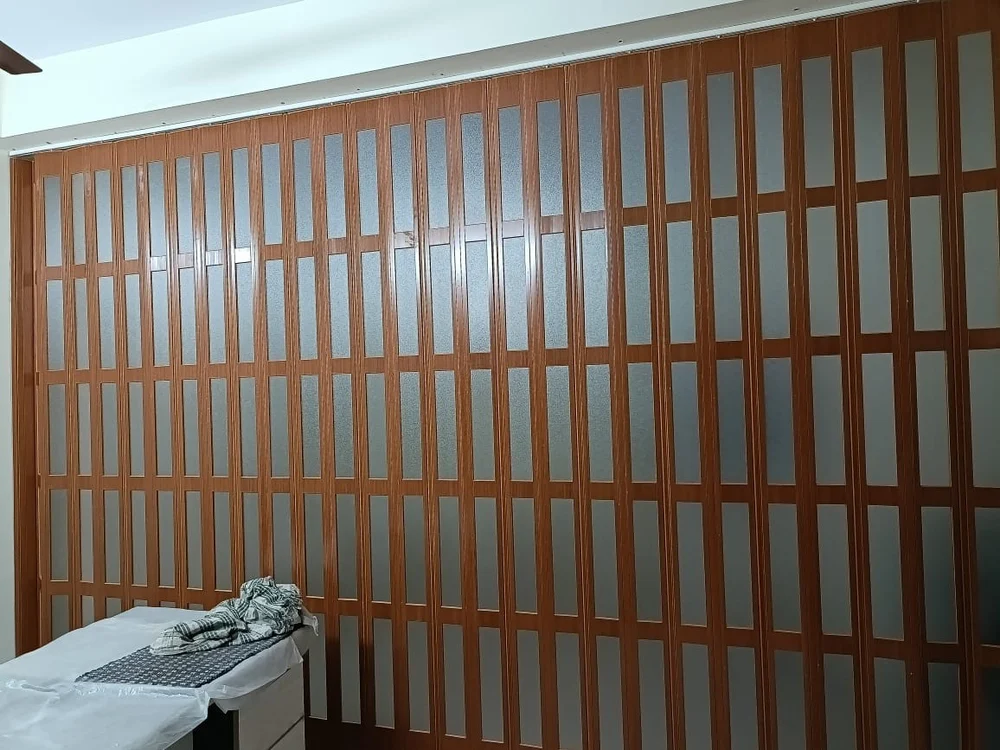 Foldable Accordion PVC Partition - space saving folding divider